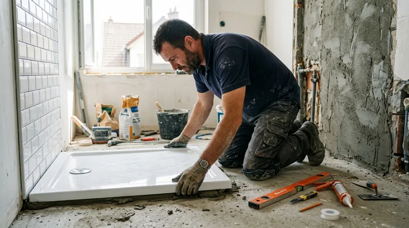 Installation d'une douche senior par un plombier dans le Essonne
